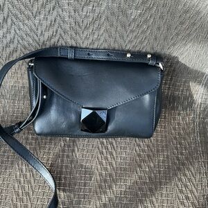 Vince Camuto Black Leather LEFTO Convertible Crossbody Bag